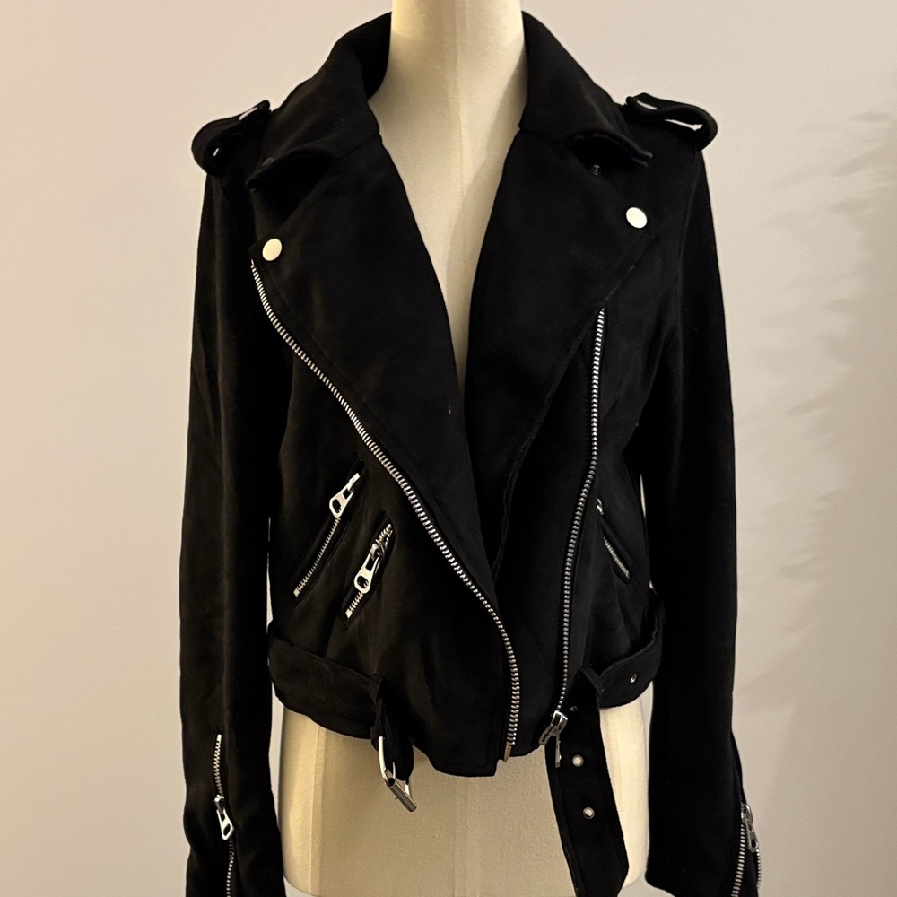 Dex Black Leather Biker Jacket